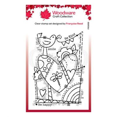 Creative Expressions Woodware Clear Stamp Singles - Rainbow Heart